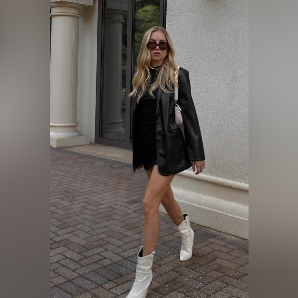 Black Leather Shacket